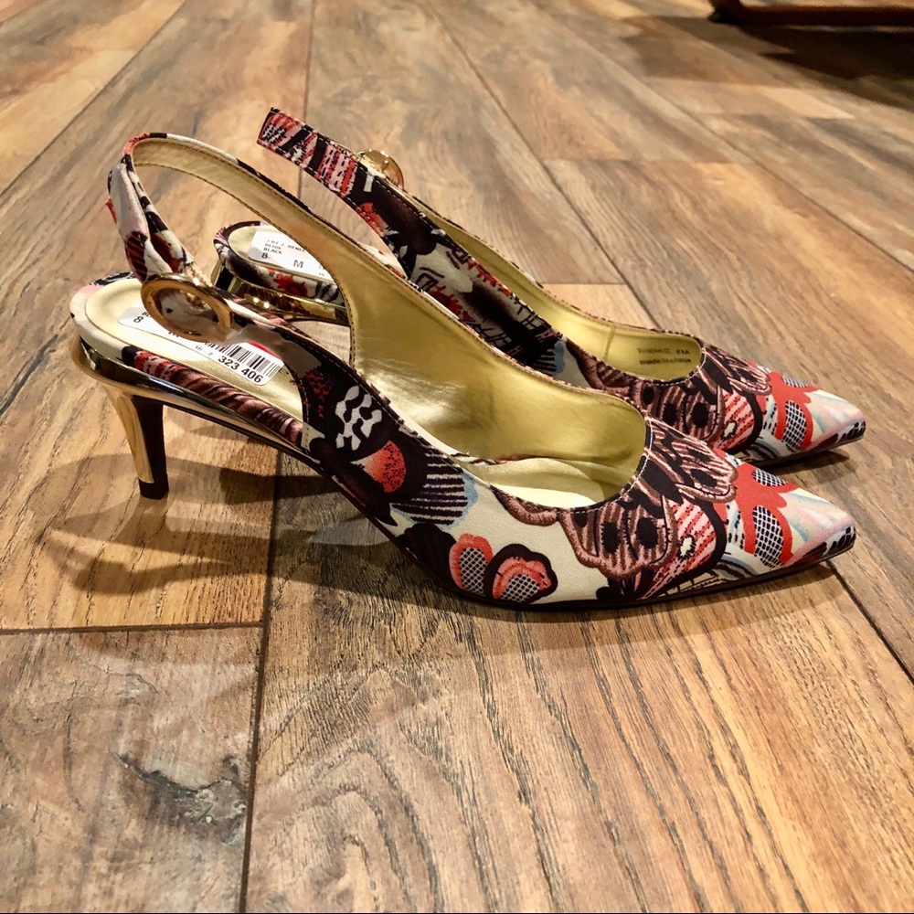 Multicolor slingback heels by J. Renee